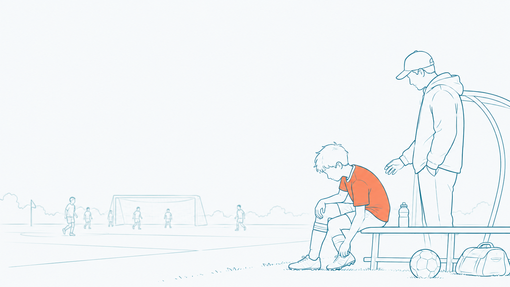 Young athlete on the sideline